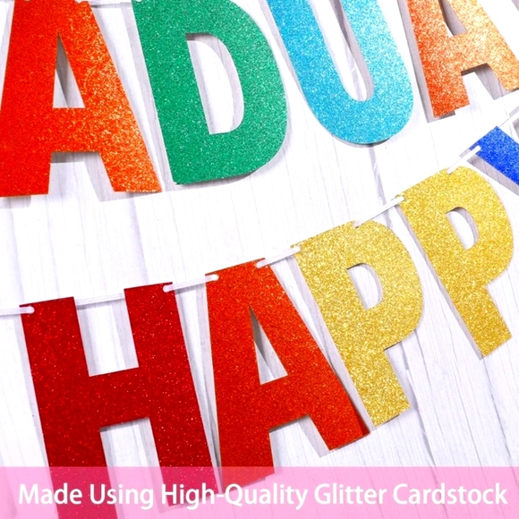 112 Pcs DIY Glitter Customizable Banner Kit ( Includes 107 Letters and Numbers) - Picture 3 of 7